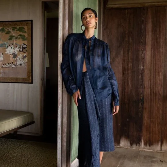 NEW Savannah Morrow Sunset Sarong Indigo - Picture 2 of 3